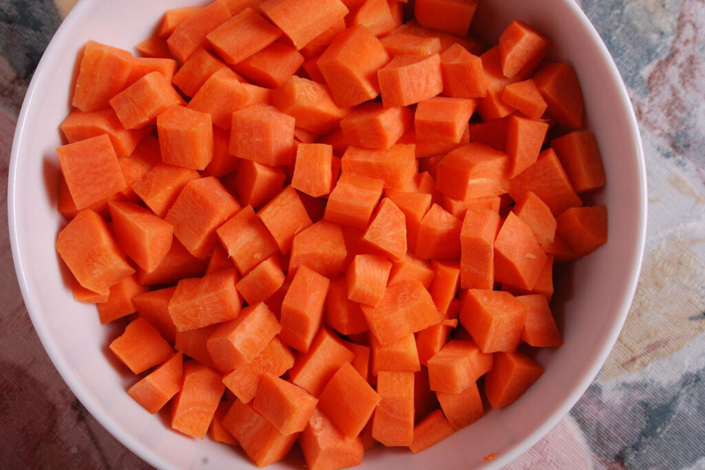 Karotten gewürfelt